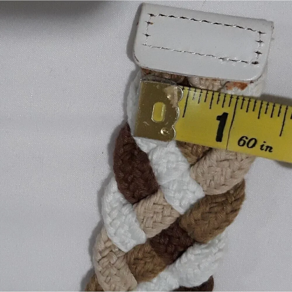 RL Belt Cotton Neutral Multicolor Brown Tan White Size Large